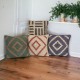 Luxury Crushed Velvet & Silver Glitter Stripes Sparkle Cushion Cover