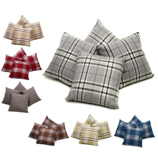 Set of 4 Metallic Geometric Crushed Velvet Sparkle Cushion Covers
