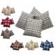 Set of 4 Metallic Geometric Crushed Velvet Sparkle Cushion Covers