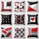 Black White Cushion Covers Home Decorative Pillows Case Geometric Pattern Throw