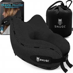 Massage Travel Pillow Pink - Memory Foam Neck Cushion - Flight Pillow