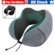 Massage Travel Pillow Pink - Memory Foam Neck Cushion - Flight Pillow