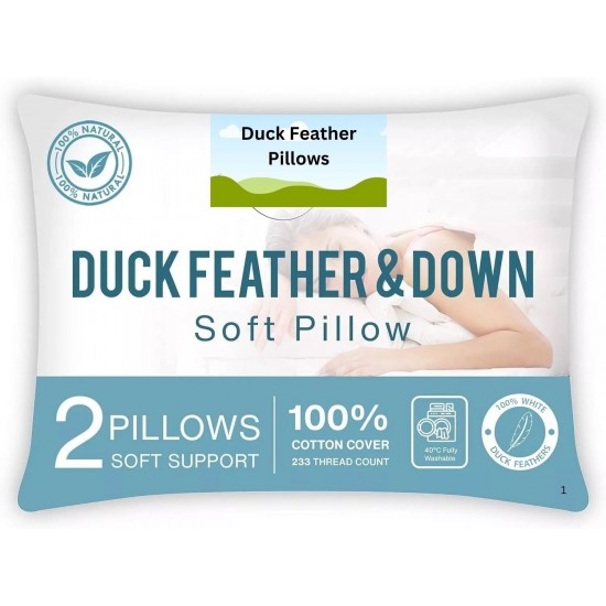 Down Alternative Overstuffed 2-Pack Pillows, King-Navy/teal