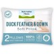 Down Alternative Overstuffed 2-Pack Pillows, King-Navy/teal