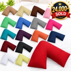 New V Shaped Orthopedic PILLOW With Free Variety Of Colors Polycotton Pillowcase