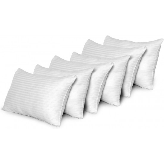 Hotel Quality Stripe Pillows Luxury Soft Hollowfibre Filled 2/4/6 Pack