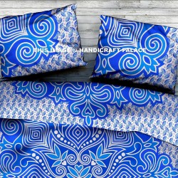 2pcs white mandala printed cotton pillowcase 2pcs cushion cover