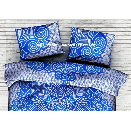 2pcs white mandala printed cotton pillowcase 2pcs cushion cover