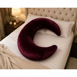 Crescent Moon Body Pillow C Shape Handmade Velvet Full Body Support Soft