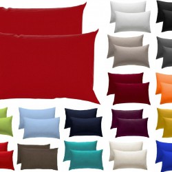Cotton Solid Pillow Cases Hidden Zipper Pillow Cover Standard Queen King 2 Pack