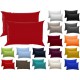 Cotton Solid Pillow Cases Hidden Zipper Pillow Cover Standard Queen King 2 Pack