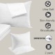 Cotton Solid Pillow Cases Hidden Zipper Pillow Cover Standard Queen King 2 Pack