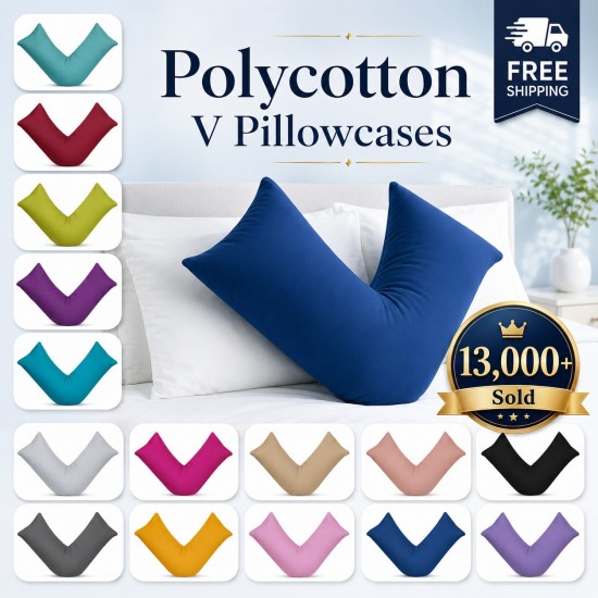 Luxury V Pillow With Pillowcase Orthopedic Head Neck Support Pillows