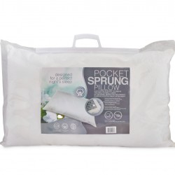 LUXURY QUILTED SILKY DOWN MICROFIBRE POCKET SPRINGS SPRUNG ORTHOPAEDIC PILLOW