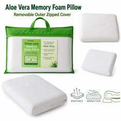 Aloe Vera Anatomical Orthopedic Anti-mite Memory Foam Pillows, Anti Allergenic