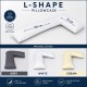 L Shape Pillowcase Polycotton Orthopedic Maternity L Pillow Cover Case in 3Color