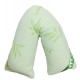 Bamboo V Shaped Pillow Memory Foam Orthopedic Neck Back Support Resting Cushion