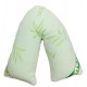 Bamboo V Shaped Pillow Memory Foam Orthopedic Neck Back Support Resting Cushion