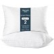 Luxury Soft Quality Twin Pack of 2 Polycotton Non Allergenic Hollowfibre Pillows