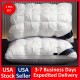 2 Pack Bamboo Pillows Soft Plump Bed Pillows Hollowfibre Filling 70x50cm Pair