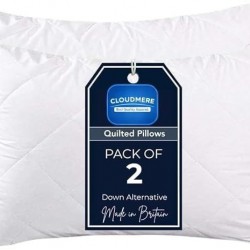 2 Pack Bamboo Pillows Soft Plump Bed Pillows Hollowfibre Filling 70x50cm Pair
