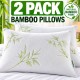 2 Pack Bamboo Pillows Soft Plump Bed Pillows Hollowfibre Filling 70x50cm Pair