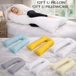 Gray Solid/Plain Body Pillow Support Cushion, Body Size, Solid Pattern