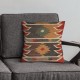 Dining Chair Seat Pads 100% Cotton Square Thick Booster Cushion Plain with Strap
