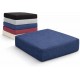 Dining Chair Seat Pads 100% Cotton Square Thick Booster Cushion Plain with Strap