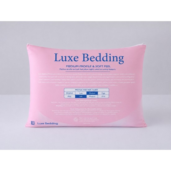 Natural Talalay Latex Pillow Dual Contour Profile & Medium Feel