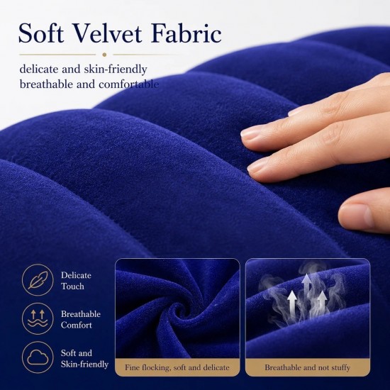 Inflatable Wedge Pillow for Travel Lightweight Lumbar Leg Support Pillow Yoga Po