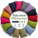 Pillowcases Pair Pack Housewife Pillow Covers Set Polycotton Plain Dyed 50x75 cm