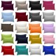 Pillowcases Pair Pack Housewife Pillow Covers Set Polycotton Plain Dyed 50x75 cm