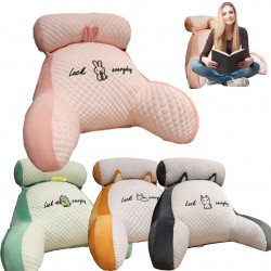 Reading Pillow Lumbar Support Cushion Rest Bed Cushion W/Side Pocket Soft