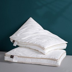 Home 1Pcs 48 * 74cm Natural Silk Filled Fiber Pillow 150g Natural Silk Quilted