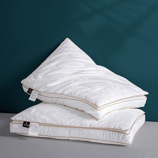 Home 1Pcs 48 * 74cm Natural Silk Filled Fiber Pillow 150g Natural Silk Quilted