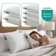 2 Pack Hotel Quality Stripe Pillows Luxury Soft Hollowfibre Filled