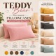 Teddy Bear Fleece Pair of Pillowcases Soft Cozy and Warm Pillow Covers 50
