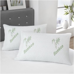 Bamboo Memory Foam Pillow Anti Allergy Soft Supportive Bed Pillow Standard Sizes