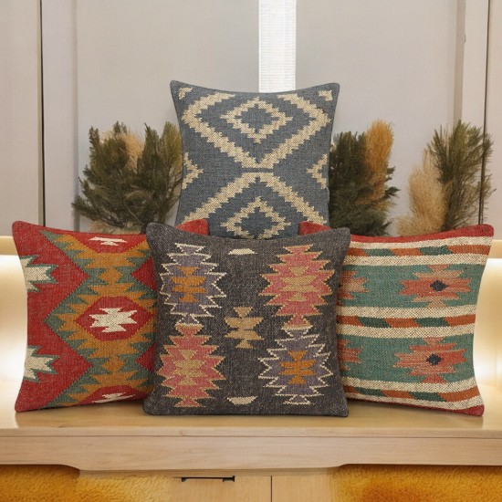 Green Embroidered Christmas Cushion Cover Xmas Pillow Cases Sofa Home Decor NEW