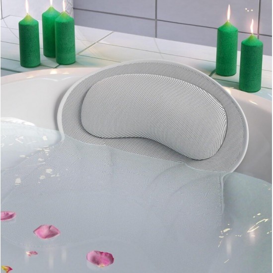 Bath Pillow Luxury Waterproof Non Slip Bathtub Headrest Cushion Neck Support Spa